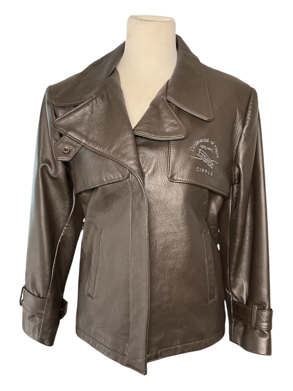 Rare Perrone Cirrus Aircraft Leather Jacket Women’s 14 SR22 Centennial Of Flight